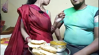 First time Indian festival holi solemnize with neaughbour fit together